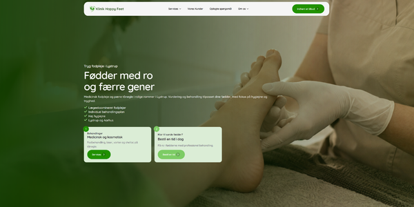 Klinik Happy Feets website
